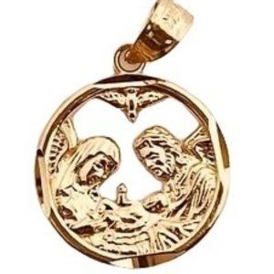 14k Real Gold Baptism Religious Pendant/Charm